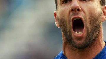 El jugador del Cruz Azul Emanuel Villa.