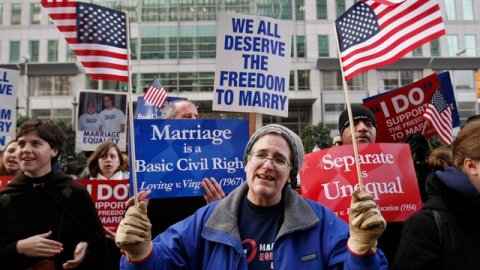 Simpatizantes del matrimonio entre personas del mismo sexo han mantenido una larga lucha legal en busca de reconocimiento.
