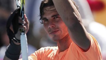 Rafael Nadal celebra su victoria sobre Nikolay Davydenko.