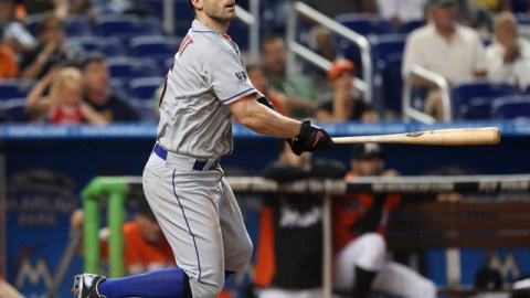 David Wright estuvo efectivo con el bate ayer, en la victoria de los Mets en Miami.
