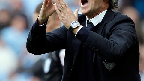 Roberto Mancini, entrenador del Manchester City.