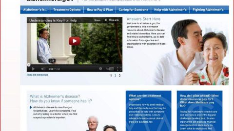 www.alzheimers.gov es un sitio gubernamental con información sobre la enfermedad.