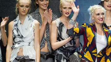 Gwen Stefani con su hijo Kingston en la presentación de su línea L.A.M.B.