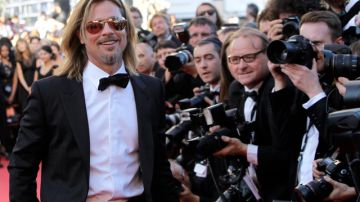 Brad Pitt ayer en Cannes, en la alfombra roja previa a la presentación de su filme, 'Killing Them Softly'.