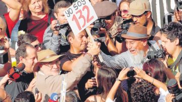 El activista y poeta mexicano Javier Sicilia se unió  a la marcha de universitarios.