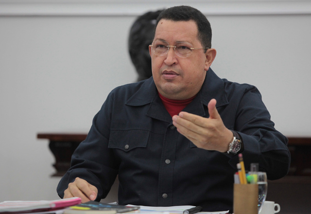 Hugo Chávez durante su última aparición pública la semana pasada.