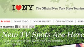 Portada del sitio oficial de turismo de Nueva York que lleva el mismo nombre que el emblemático logotipo: http://www.iloveny.com/