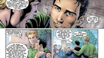 En  del segundo número de 'Earth 2', se revela que el personaje de Linterna Verde  es gay.