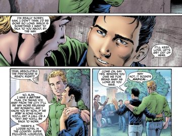En  del segundo número de 'Earth 2', se revela que el personaje de Linterna Verde  es gay.