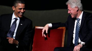Al igual que el año pasado el presidente Barack Obama y el exmandatario, Bill Clinton, se reunieron en Nueva York para recaudar fondos.