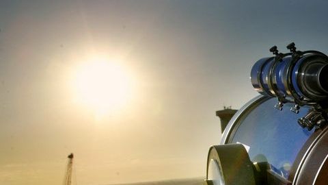Un telescopio en un observatorio de Sydney, Australia.