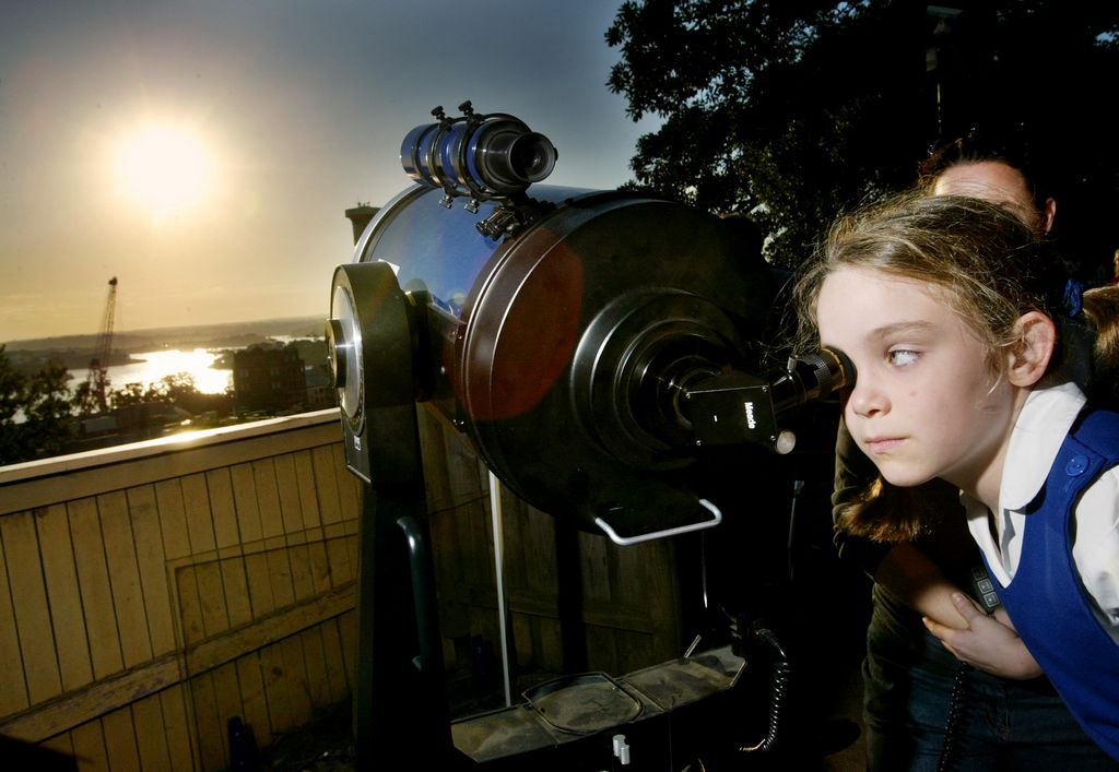 Un telescopio en un observatorio de Sydney, Australia.
