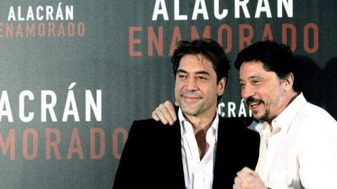 Los hermanos Javier (izq.) y Carlos Bardem durante la presentación de 'Alacrán enamorado', en la que actúan los dos.