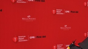 Danielle Cortes DeVito  muestra cómo se realiza la resucitación cardiopulmonar.