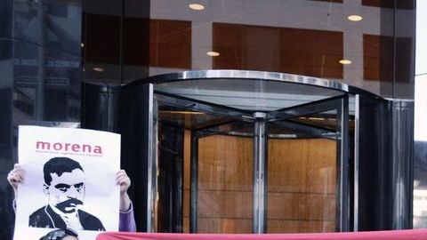 "Queremos un México democrático", expresaron simpatizantes del #YoSoy132 en San Francisco.