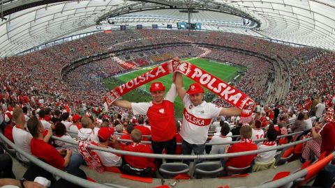 El Estadio Nacional de Varsovia durante el partido inaugural de la Eurocopa 2012.