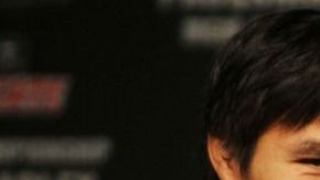 El filipino Manny Pacquiao y el estadounidense Timothy Bradley en conferencia de prensa.
