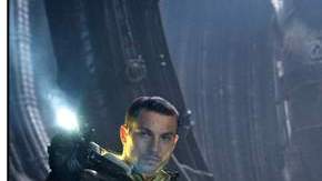 Logan Marshall-Green (izq.), Noomi Rapace y Michael Fassbender (der.)  en 'Prometheus'.