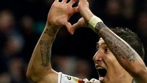 Angel Di María en un partido del Real Madrid.