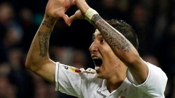 Angel Di María en un partido del Real Madrid.