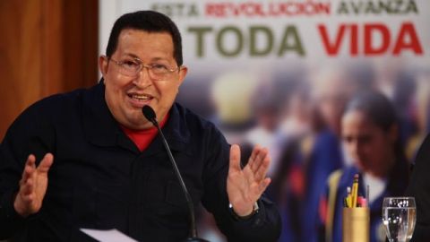 Hugo Chávez durante el acto de lanzamiento de su nuevo plan de seguridad.
