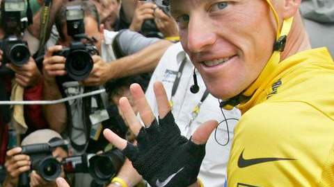 Lance Armstrong, el ciclista estadounidense que ganó siete Tours de Francia.