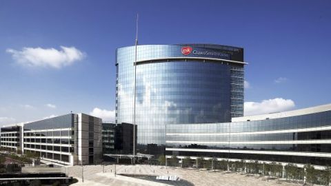 Vista de las oficinas de GlaxoSmithKline, localizadas en Filadelfia, Pensilvania.