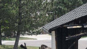 Restos de  casa destruida por el fuego en el estado de Colorado.