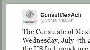 La red de consulados mexicanos en EE UU notificó vía redes sociales.