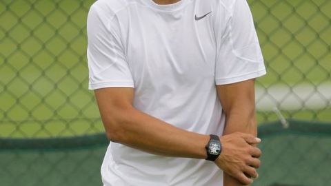 Rafael Nadal durante un entrenamiento.