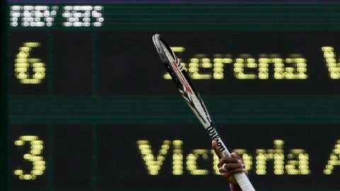 Serena Williams venció a Victoria Azarenka en las semifinales de Wimbledon 2012.