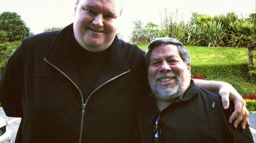 Steve Wozniak, cofundador de Apple, con el fundador de Megaupload, Kim Dotcom.