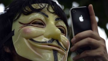 La acción del colectivo de piratas informáticos “Anonymous” no fue aplaudida por algunos.