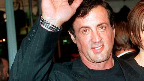 Sylvester Stallone con su novia Jennifer Flavin y su hijo Sage.