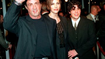 Sylvester Stallone con su novia Jennifer Flavin y su hijo Sage.