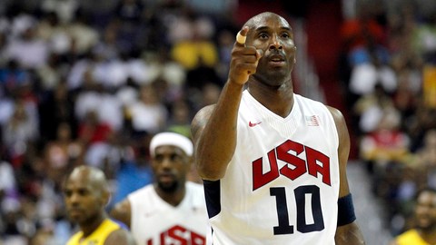 El  experimentado Kobe Bryant es la máxima figura del equipo de baloncesto masculino de Estados Unidos que buscará el oro en los Juegos Olímpicos.