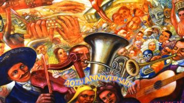 Alejandro Romero diseñó un póster para conmemorar el aniversario 40 de la Fiesta del Sol.
