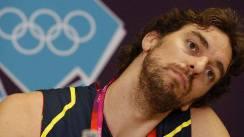 Pau Gasol durante una rueda de prensa en Londres.