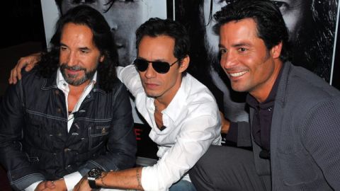 Marco Antonio Solís (izq.) Marc Anthony (centro) y Chayanne compartirán por primera vez tarimas este verano.