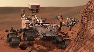 Curiosity tiene un láser que abre agujeros en rocas desde una distancia de 7  metros e identifica los elementos químicos en su interior.