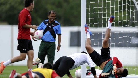 El 'Tri' en uno de sus entrenamientos en Londres.