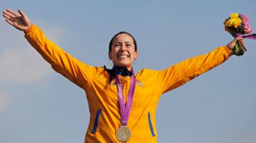 Mariana Pajón dio ayer a Colombia su primera medalla de oro de los Juegos Olimpicos de Londres al imponerse en la prueba de bicicrós.