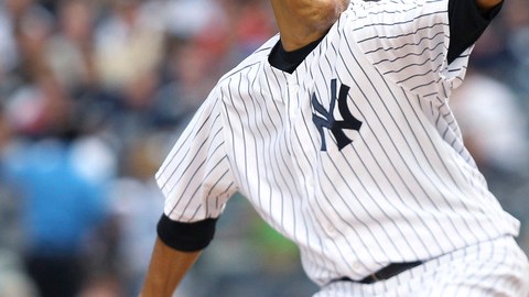 Hiroki Kuroda ejecuta un lanzamiento en su labor de ayer ante los Vigilantes, en la que se mantuvo las nueve entradas y apenas le conectaron dos hits.