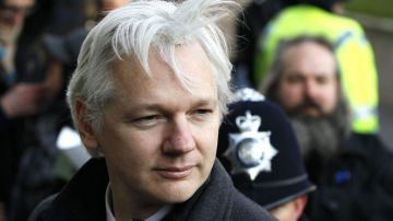Julian Assange en Londres.