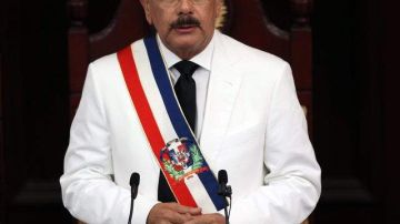 Danilo Medina aceptó  el cargo ayer en Santo Domingo.
