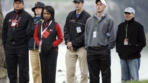 La exsecretaria de Estado de EE.UU. Condoleezza Rice durante un partido disputado en la Copa Presidentes en San Francisco, California, EE.UU en el 2009.