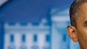 El presidente Barack Obama ante la prensa, ayer.