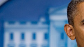 El presidente Barack Obama ante la prensa, ayer.