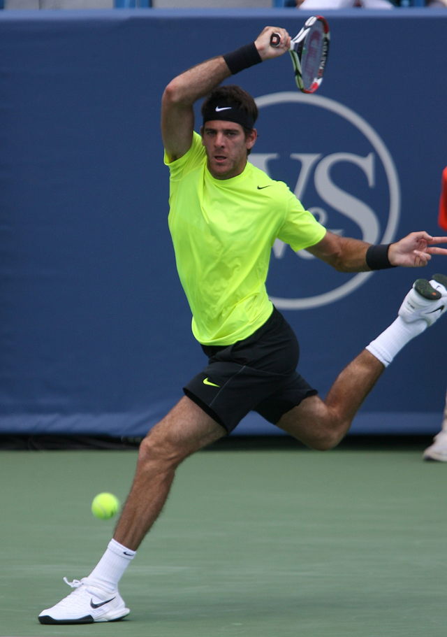 El argentino Juan Martín del Potro, principal rostro hispano en el US Open del 2012,  derrotó en la final del 2009 al entonces favorito Roger Federer.