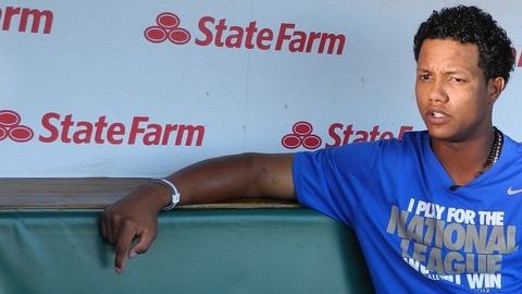 El beisbolista dominicano de los Cachorros, Starlin Castro.